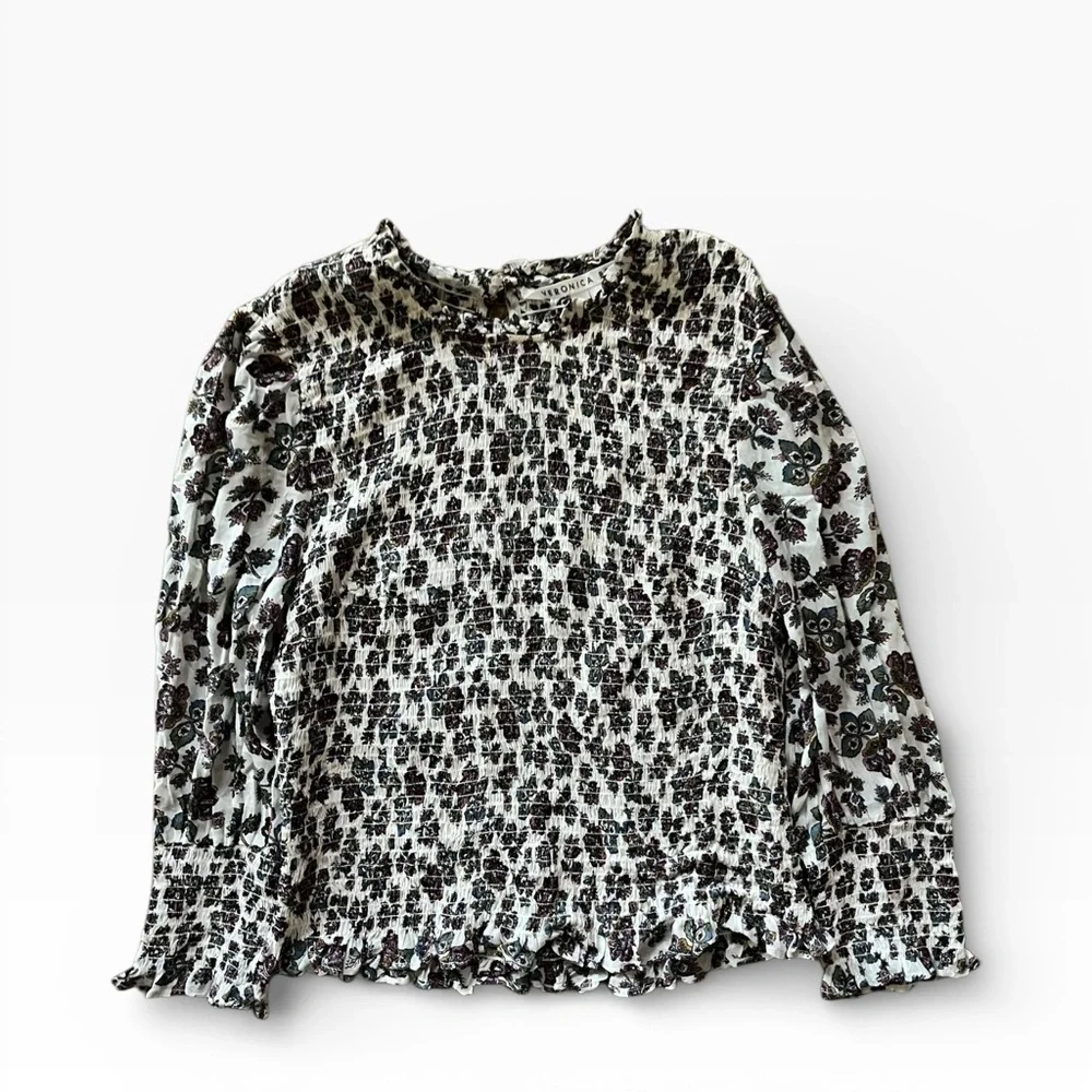 Veronica Beard Textured Floral Top - Picture 8 of 8
